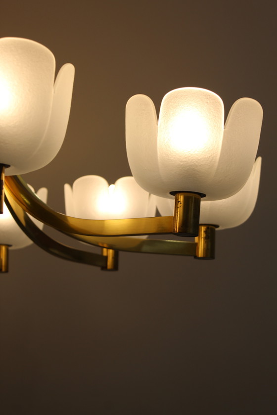 Image 1 of Vintage Pendant Lamp, Chandelier - Brass 1970s