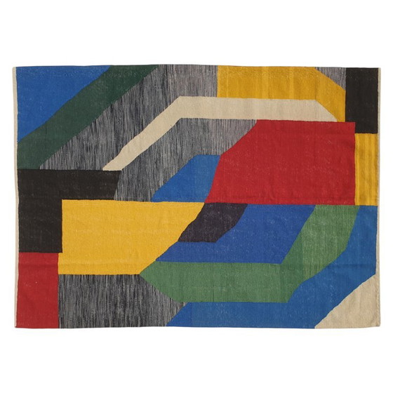 Tappeto Arazzo Sonia Delaunay Olympie 1970 | Lana Tessuta a Mano | 176×247 Cm – Tappeti, Wool (photo 13 of 13)