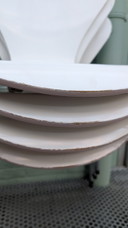 4 x vlinderstoel Fritz Hansen Wit