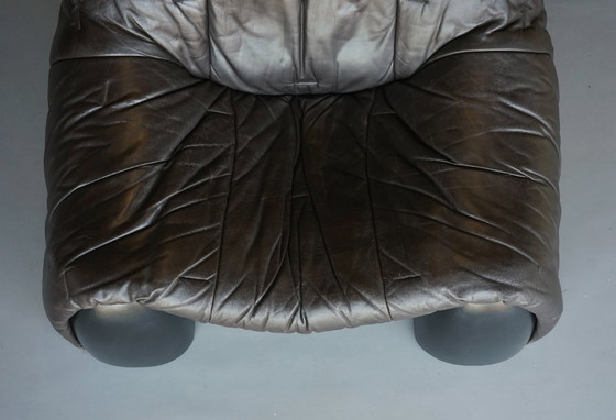 Image 1 of Amak Lounge Chair aus braunem Leder von Annie Hieronimus für Cinna, 1980er Jahre