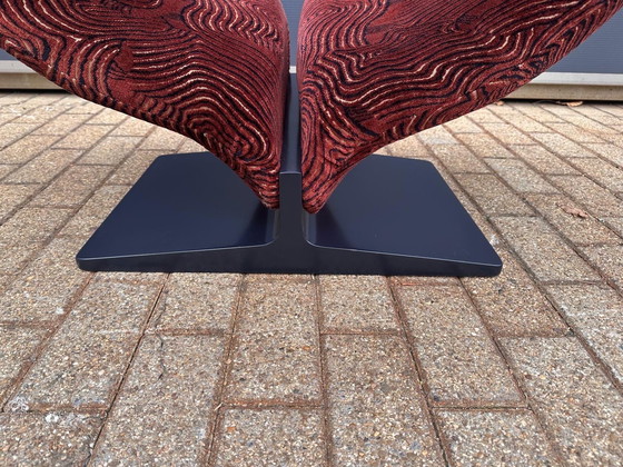 Image 1 of Sedia Ribbon Artifort + Pouf Pierre Paulin in tessuto Pierre Frey. Condizioni perfette!!