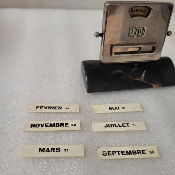 Image 1 of Art Deco eeuwigdurende kalender, Jacob Maul, Bauhaus, 1920-1930