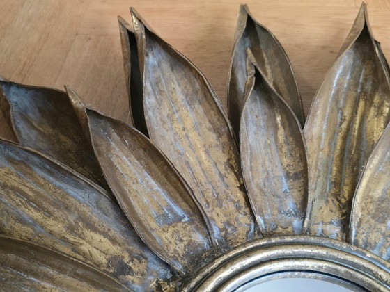 Image 1 of Enorme espejo de mayordomo Sunburst