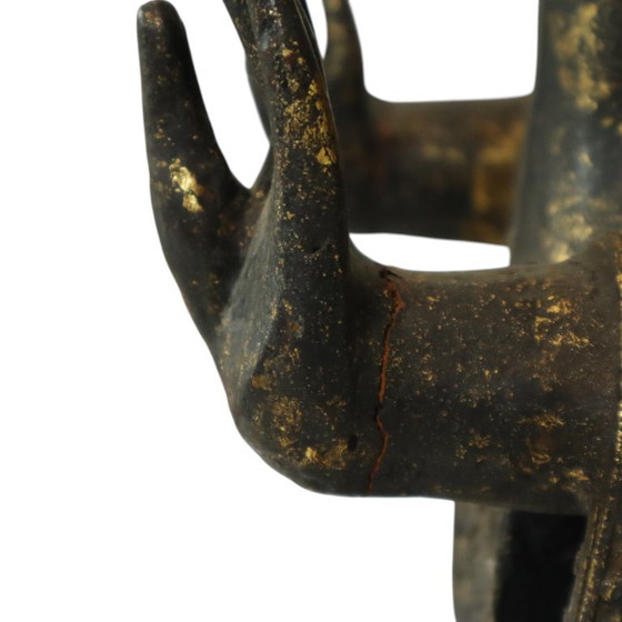 Image 1 of Buddha enorme in legno dorato 135 cm