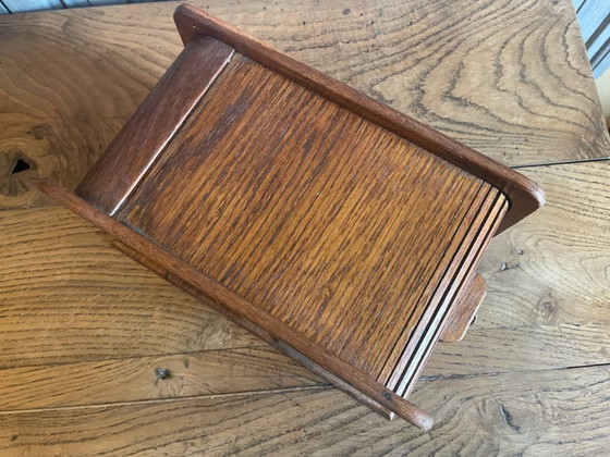 Image 1 of Archive Box Roller shutter cabinet art deco 1930 French