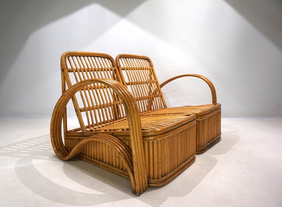 Image 1 of Canapé deux places en rotin Paul Frankl Design, 1940