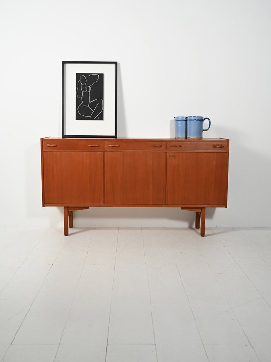 Image 1 of Zweeds dressoir van teakhout uit de jaren 1950-1960