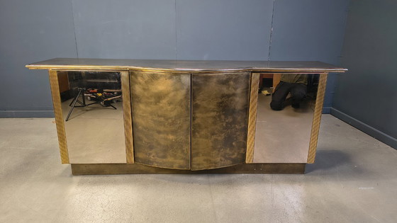 Image 1 of Messing-Anrichte von Belgochrom, 1980er Jahre