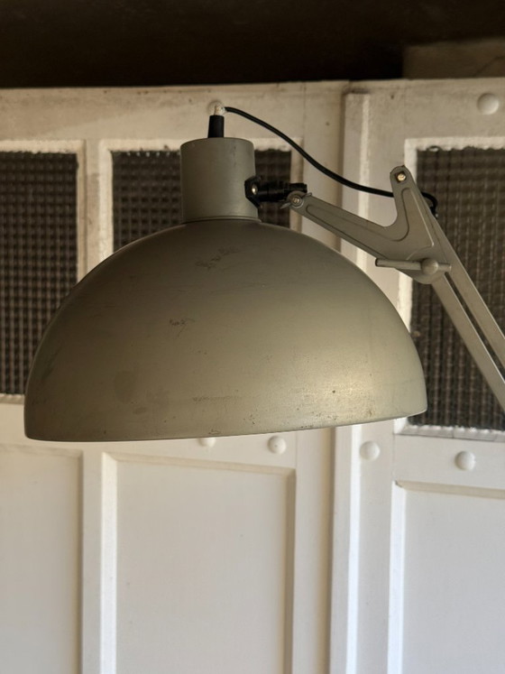 Lampada da terra in metallo grigio con molle - Stile industriale – Lampade da terra (photo 12 of 15)
