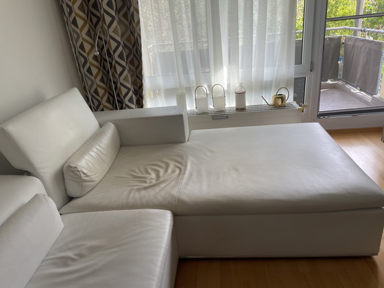 High-End Designer Leather Corner Sofa by Linie C (300x203 cm) - White (photo 4 of 6)