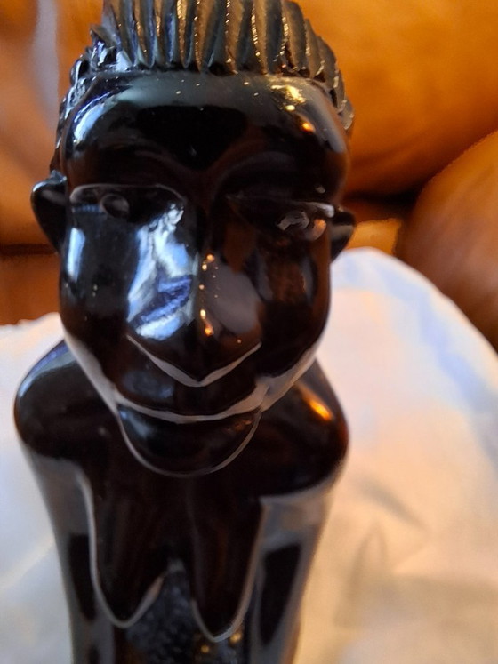 Image 1 of Meerjungfrauen-Holzstatue aus der Mitte des 20. Jahrhunderts