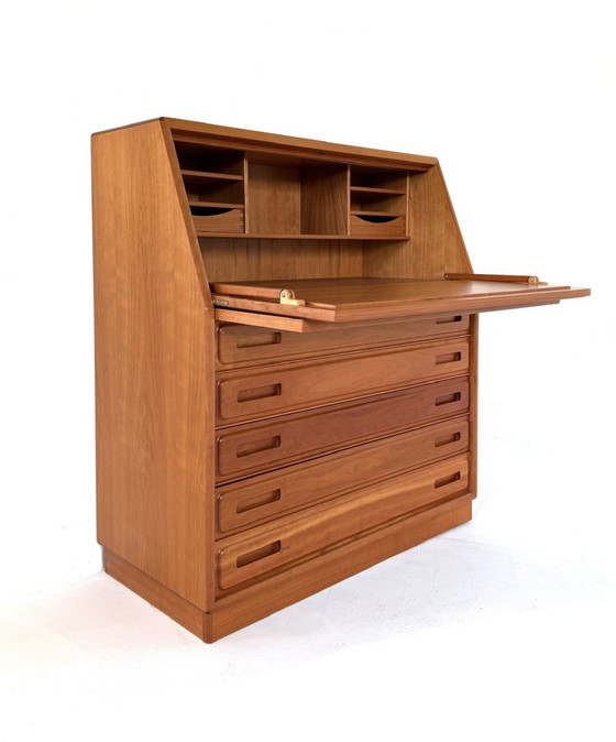 Image 1 of Vintage teak Danish secretaire, Dyrlund '80s