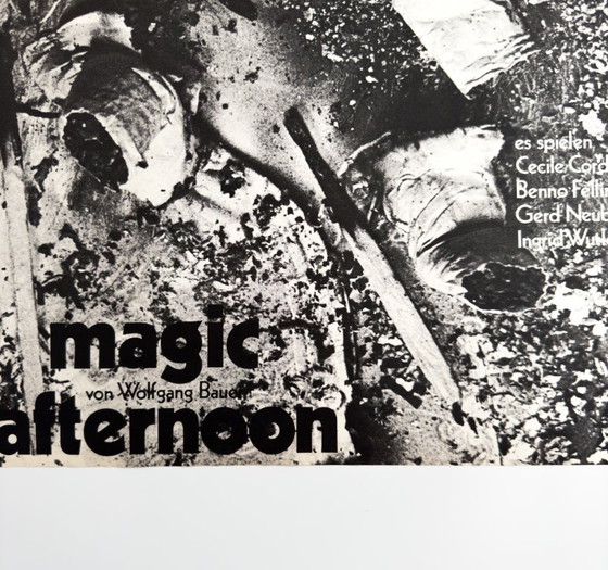 Image 1 of 🎭 Magic Afternoon – c. 1969 – Original A1 Theater Poster by Frieder Grindler | Screen Print | 84 × 59 cm | West Germany