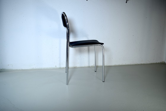 Image 1 of 1970s Chrome Chairs Bauhaus Design Chairs Kitchen Chairs Space Age