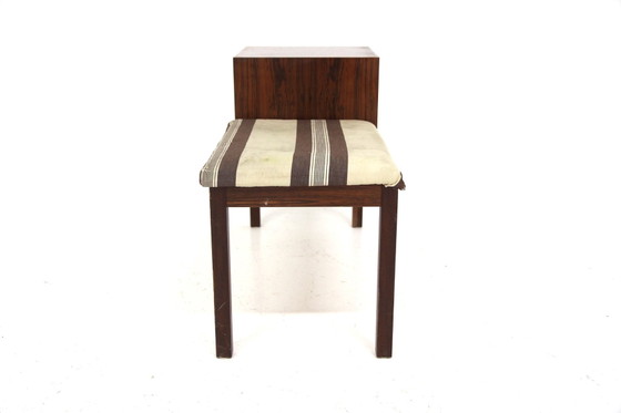 Banc Téléphone Scandinave en Palissandre, Sweden, 1960, Scandinavian (photo 2 sur 7)