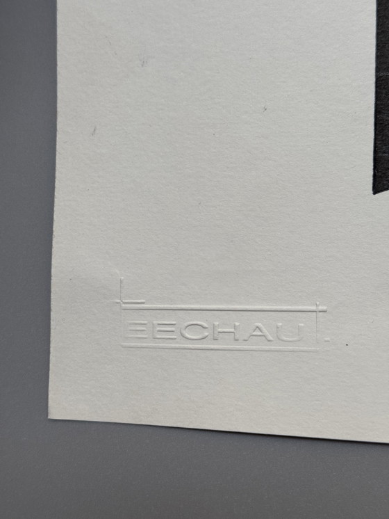 Image 1 of Eugène Eechaut (1928-2019) - Geometrical Composition, Ink, 1989