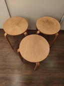 Ikea Frosta vintage stools set of 3