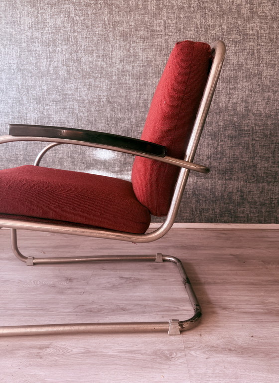 Image 1 of Rare L. vd Vlught (Gispen) Armchair, Model VI-A-138, 1931-