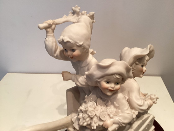 Opera d'arte in porcellana Capodimonte di Bruno Merli. – Sculture, Legno (photo 6 of 6)