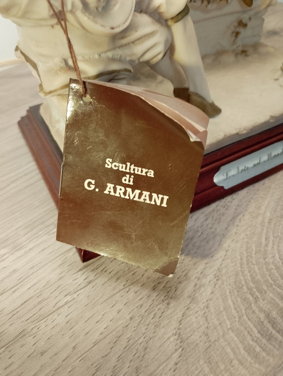 Image 1 of Lampe sculpture G Armani l arte nel mondo Capodimonte en biscuit de porcelaine italien 