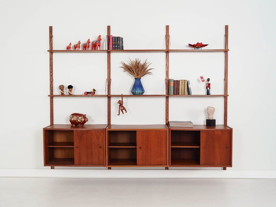 Image 1 of Teak modular bookcase PS System, Danish design, 1960s, manufactured by Randers Møbelfabrik