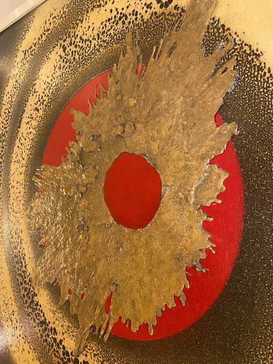 Image 1 of Abstraktes Werk aus den 1970er Jahren von Sage Vernis alias Gino Falzon