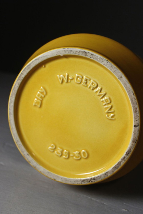 Bay Keramik West Germany - Large Vintage Vase 239-30 Bright Yellow Space Age 1960s – Ceramic (photo 8 of 9)