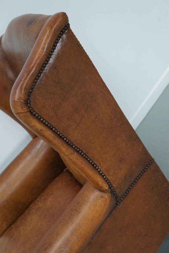 Image 1 of Vintage Nederlandse cognackleurige leren clubfauteuil