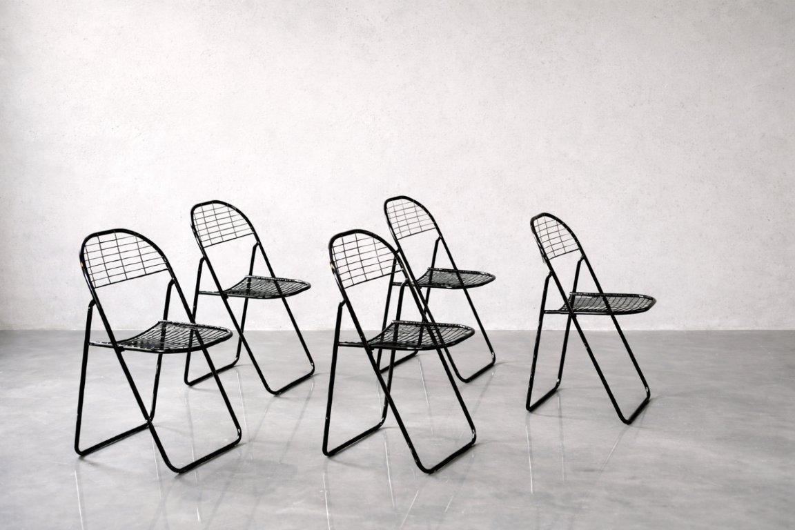 Vintage Swedish Mid-Century Modern Minimalist Black Metal Åland