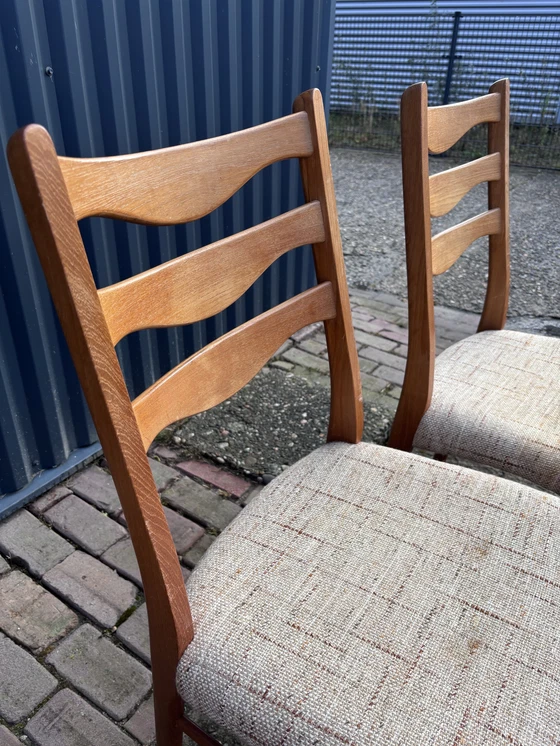 Image 1 of 6 Piece Vintage Dining Chairs Teak Danish