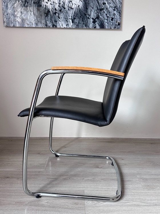4x Leolux Freyr chaises de salle à manger design – Cuir (photo 4 of 12)