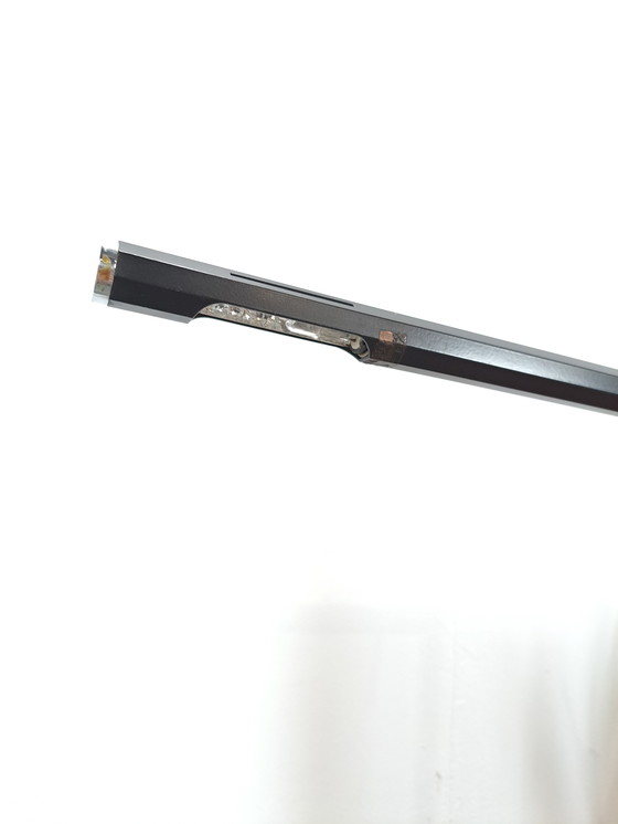 Image 1 of Kippbare Schreibtischlampe aus schwarzem Metall mit verchromten Details