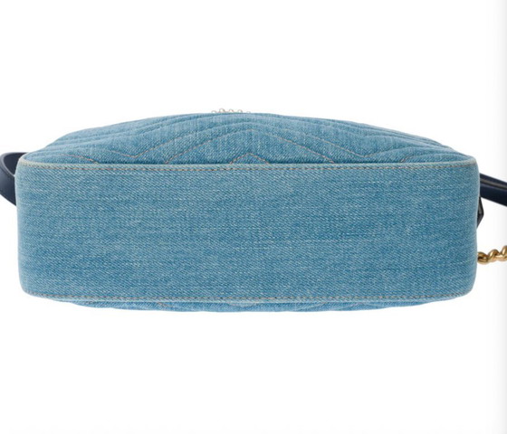 Image 1 of Sac GUCCI Marmont en Denim Bleu - 101769