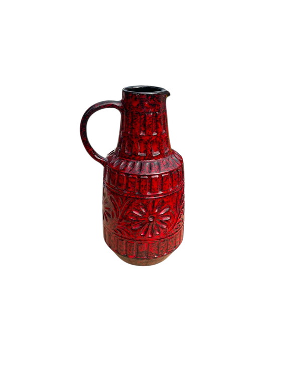 Image 1 of Italian "Alla Moda" MCM pottery Fratelli Fanciullacci design vase h= 13.77" 35 cm handmade Italy 1960s