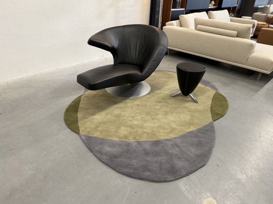 Image 1 of Leolux Parabolica Drehsessel Schwarz Senso Leder