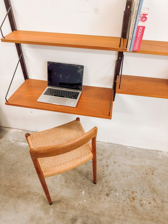 Image 1 of Royal System modular wall unit with desk by Poul Cadovius