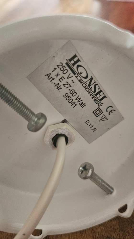 Image 1 of Lampada da tavolo vintage in vetro spaziale Honsel Sunset Globe