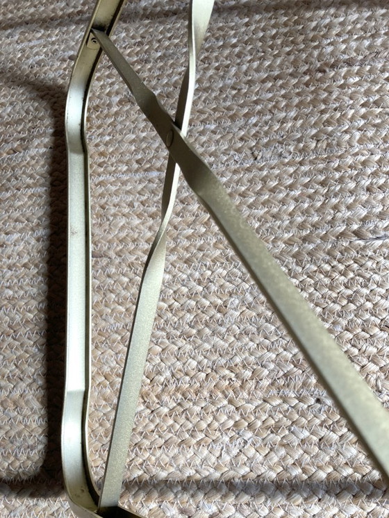 Image 1 of Silla de ópera plegable de metal dorado, década de 1960-1970