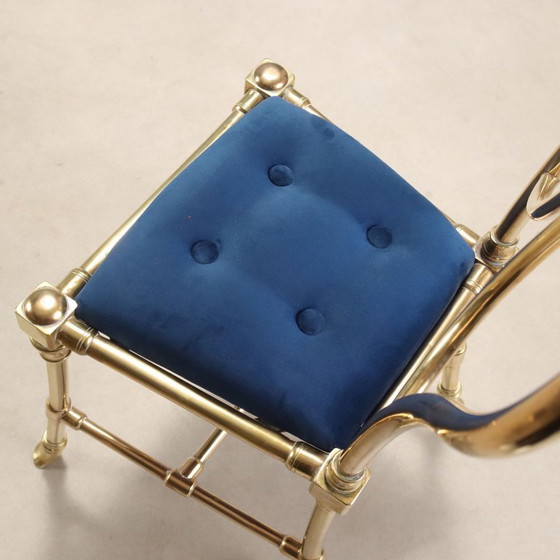 Set van 4 Jansen Argentina stoelen, jaren 1950 – Maison Jansen, Eetkamerstoelen, Brass (photo 4 of 11)