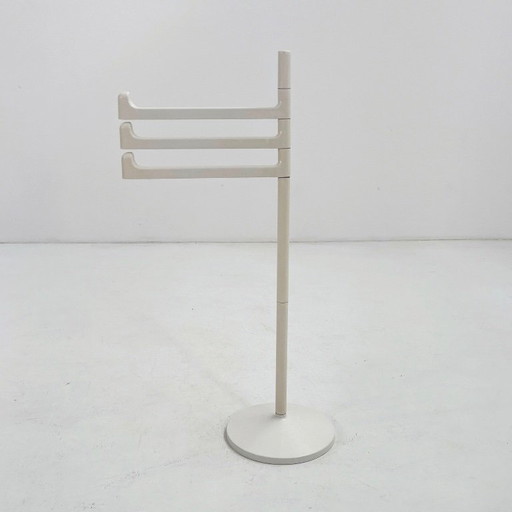 White Standing Towel Rack by Makio Hasuike for Gedy, 1970s
