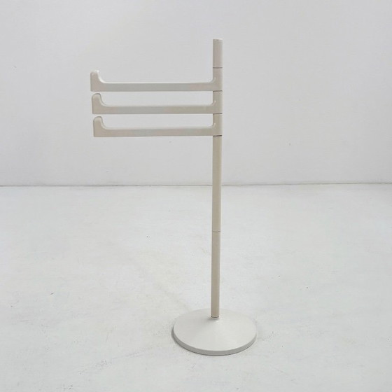 Image 1 of White Standing Towel Rack by Makio Hasuike for Gedy, 1970s