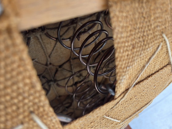 Image 1 of 1960er Jahre Dänischer Sessel, Grüne Möbelwolle, Teakholz