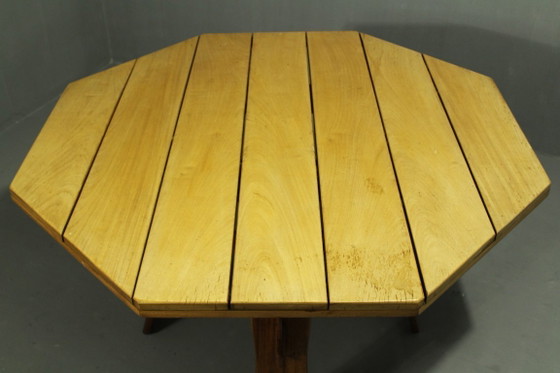 Image 1 of Brutalist Teak Garden Table, 1970s