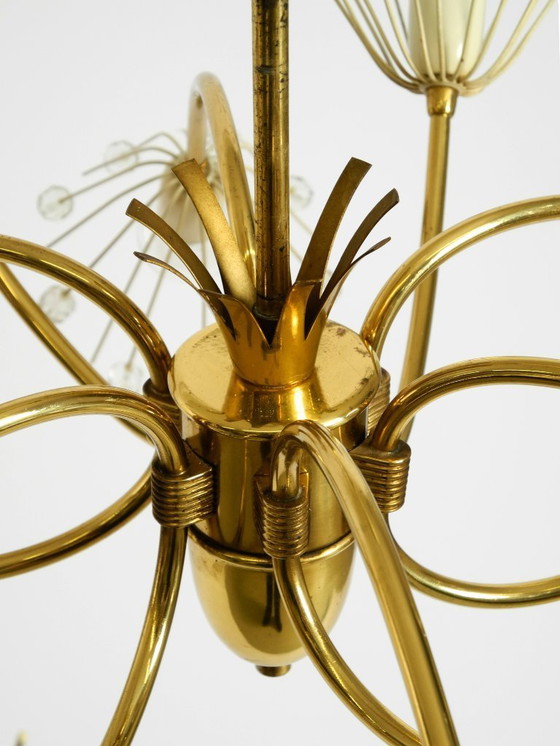 Image 1 of Rare, beautiful brass chandelier by Emil Stejnar for Rupert Nikoll | Mid Century Modern