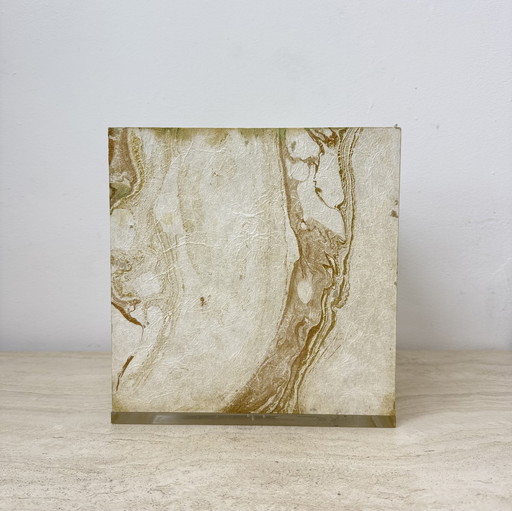 Mid-Century Design Lucite Cube Table Lamp, 1970’s