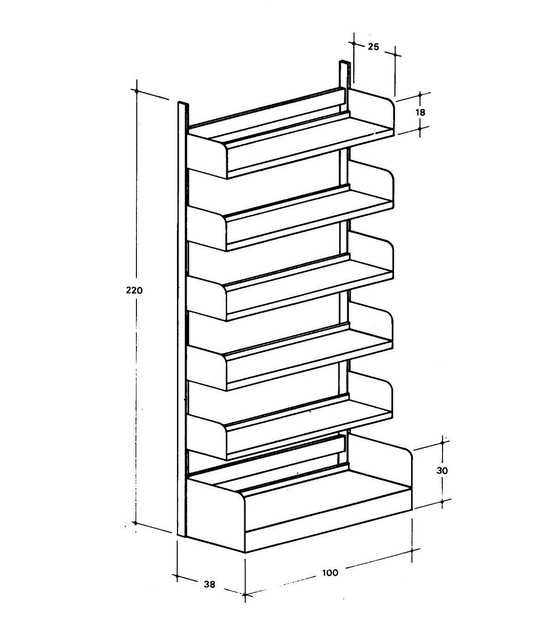 Image 1 of Bibliothèque jaune italo-néerlandaise Lips Vago « Congresso », 1968