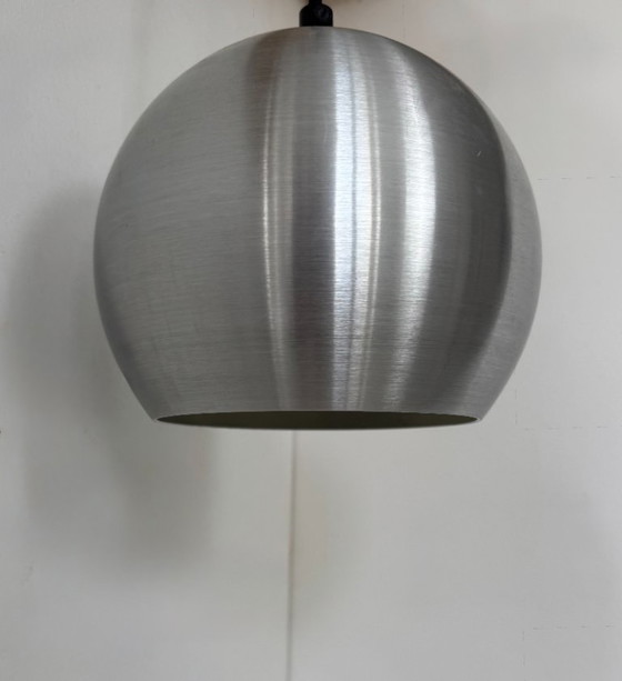 Image 1 of Suspension vintage en alu brossé, France, 1970