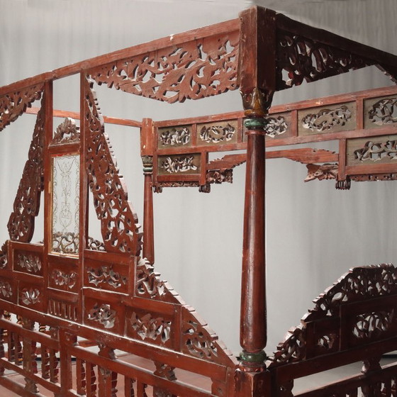 Image 1 of Letto a Baldacchino in Legno Esotico