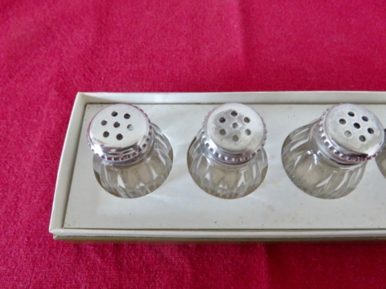 Image 1 of Christofle Solid Silver Salt & Pepper Set in Original Box, France, 1950