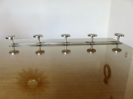 Appendiabiti in Metallo Cromato, Vintage, 5 Ganci, Anni '80 – Chrome (photo 7 of 15)